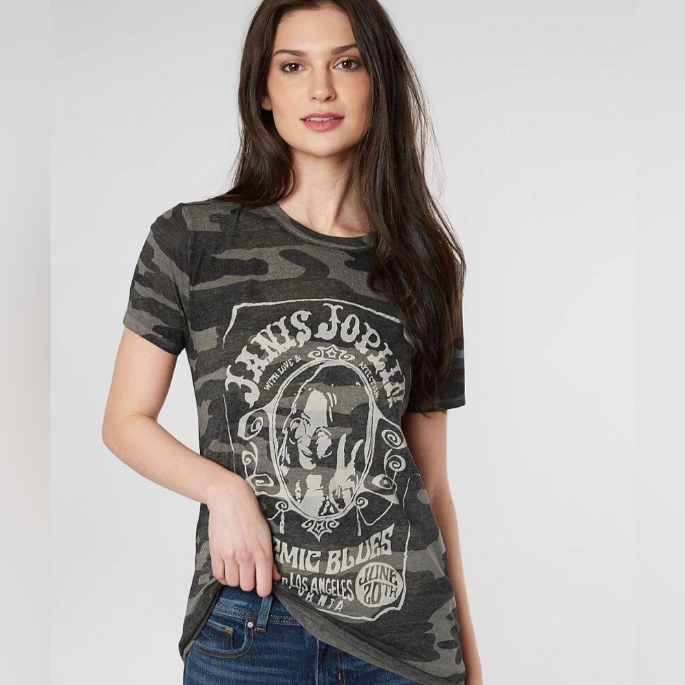 Janis Joplin Camo T Shirt | Lucky Brand